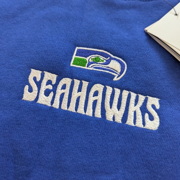 NWT Nike Women's Seattle Seahawks Embroidered Cobalt Blue Crewneck Size Large - Picture 3 of 7